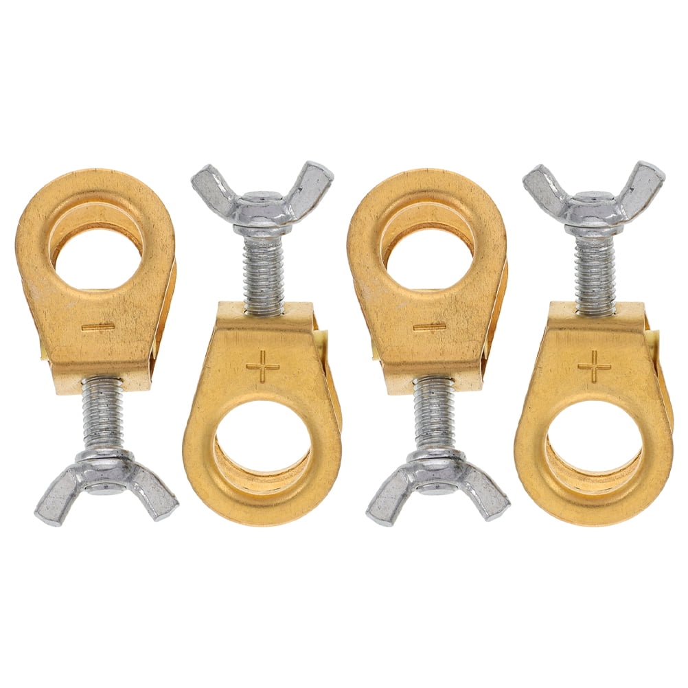 FONDOTIN 2Pairs Brass Battery Terminals Clamps for Car Quick Release ...