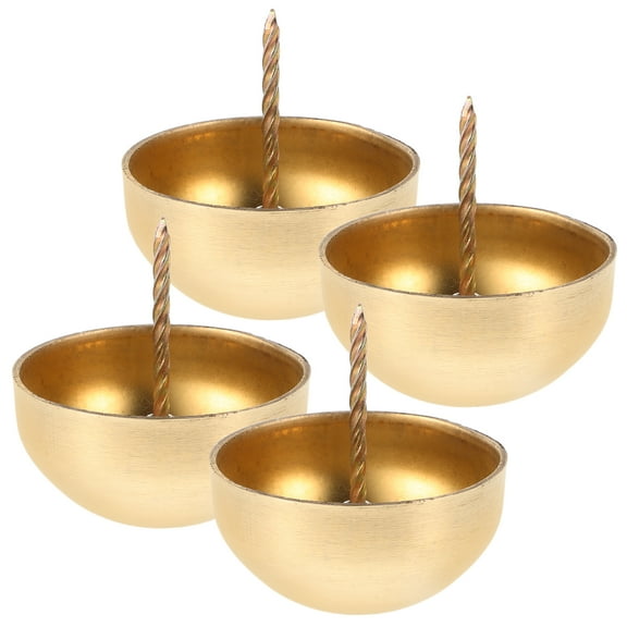 WHAMVOX Golden Copper Decorative Tacks with Vintage Look for Wood Wall Decor Elegant Round Head Mini Nails 2pcs