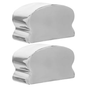 ROMANSENTIAL 2Pcs Metal Stair Railing End Caps Stainless Steel Handrail Replacement Parts