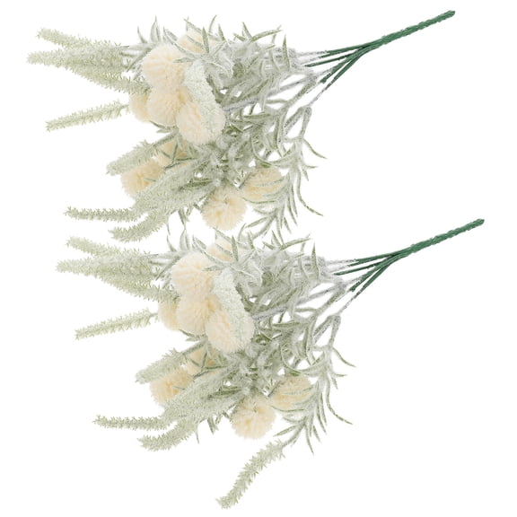 HOOWIFFY Dandelion Ornament White 2Pcs 5.1x5.1x12.6In