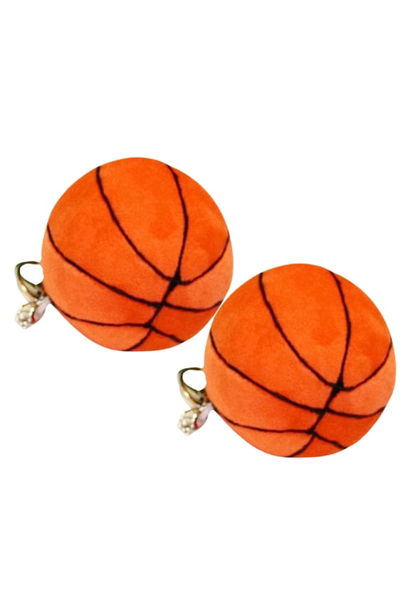 2 Pcs Basketball Hanging Decoration Novelty Keychain 9.00X9.00X9.00CM Chocolate