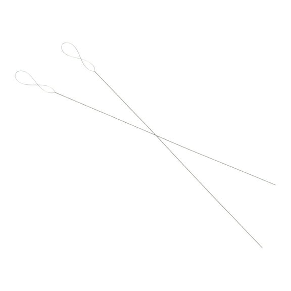 TAILTOSS Bead Threading Needle Stainless Steel DIY Handmade Sewing Needles Silver for Stitching Use 2Pcs