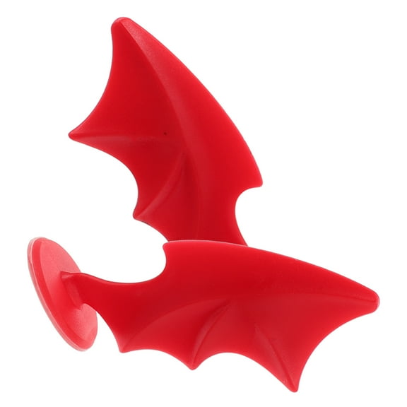 unbranded 2 Pcs Bike Helmet Accessories Motorcycle Suction Cup Horn Demon Red