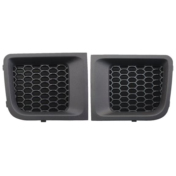 RENACLIPY 2Pcs Front Lower Bumper Grille Bezel Cover Black ABS Car Accessories