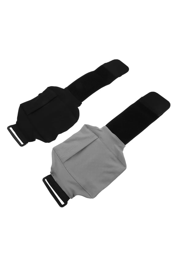 2 Pcs Cell Phone Leg Bag Man Travel 30.50X15.00X1.00CM Black