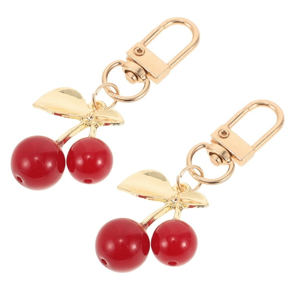unbranded  2 Pcs Cherry Charm Handbag Pendant Keychain Accessories for Handbags