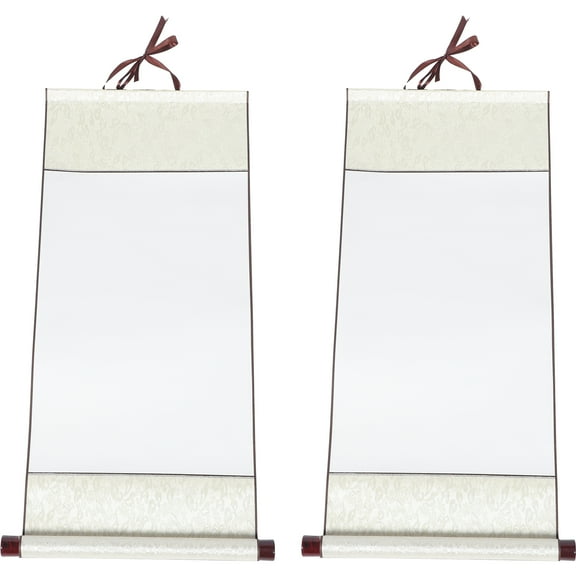 unbranded 2 Pcs Chinese Xuan Paper Calligraphy Scroll Drawing Scrolls