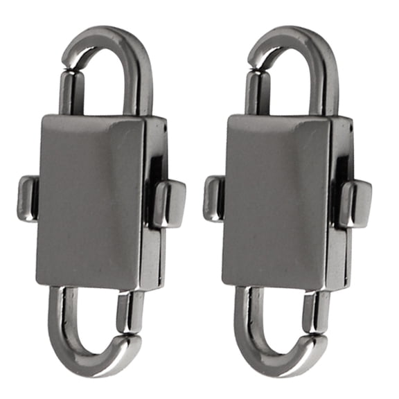 unbranded 2 Pcs Chunky Chain Clip for Purse Bag Belt Shorten Buckles Chain Adjustment Buckle Silver 3.20X1.80X0.50CM