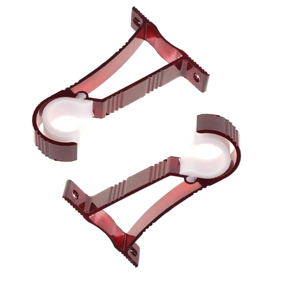 unbranded 2 Pcs Silver Curtains Black Out RV Door Locks Drapes White Rod Red