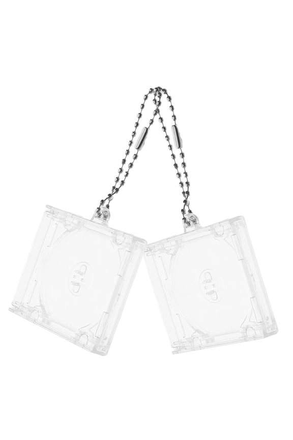 Portable Mini CD Case Keychain Key Chain Pendant 2Pcs