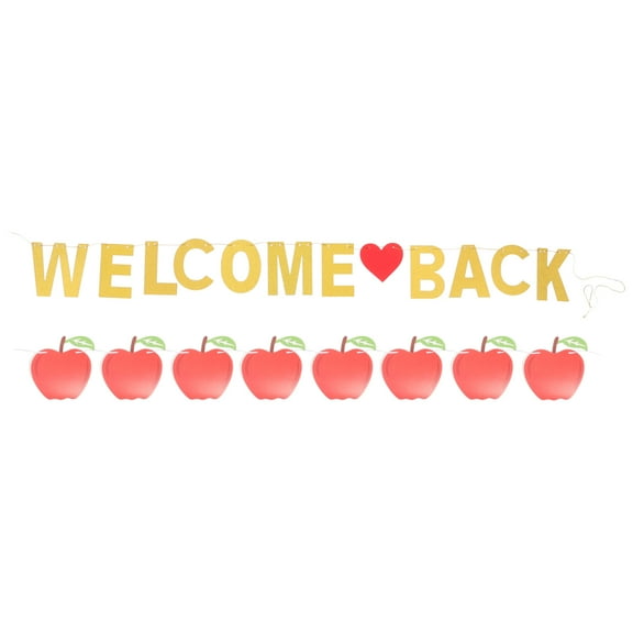 unbranded 2 Pcs Decoration First Day of School Sign Back-to-school Banner