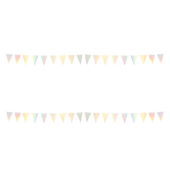 unbranded 2 Pcs Decorations Colorful Triangle Pull Flag Happy