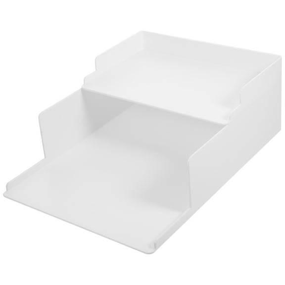unbranded 2 Pcs Student Stationery Supplies Bin Monitor CPU Stand Storage Crate Office White