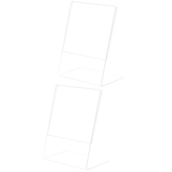 unbranded  2 Pcs Display Transparent Table Stable Base Photo Frame Clear Design