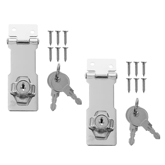 unbranded 2 Pcs Door Lock Bolt Stainless Steel Latch Gate Double Security Silver