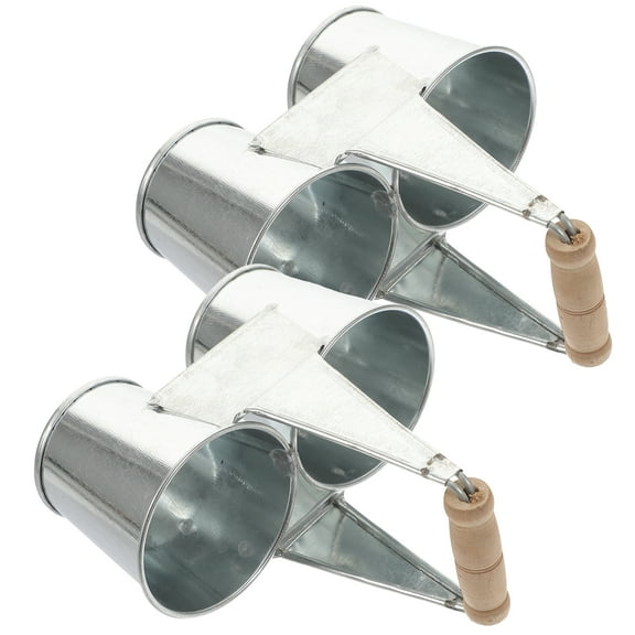 unbranded  2 Pcs Double Barrel Tin Flower Pot Outdoor Vase Pots Bucket Planter for Plants