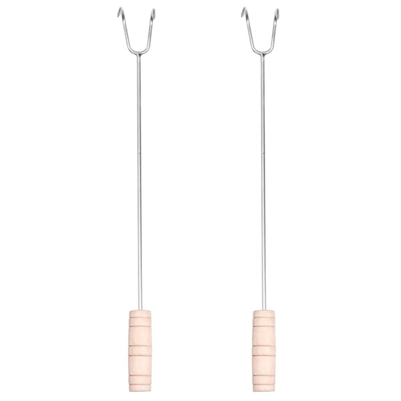Luxshiny Bbq Skewers Stainless Steel 2Pcs 19.7x1.8x1in