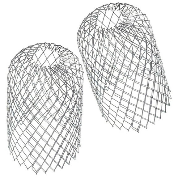 unbranded 2 Pcs Downspout Screen Rooftop Filter Guard Gutter Drain Basket Guards Silver