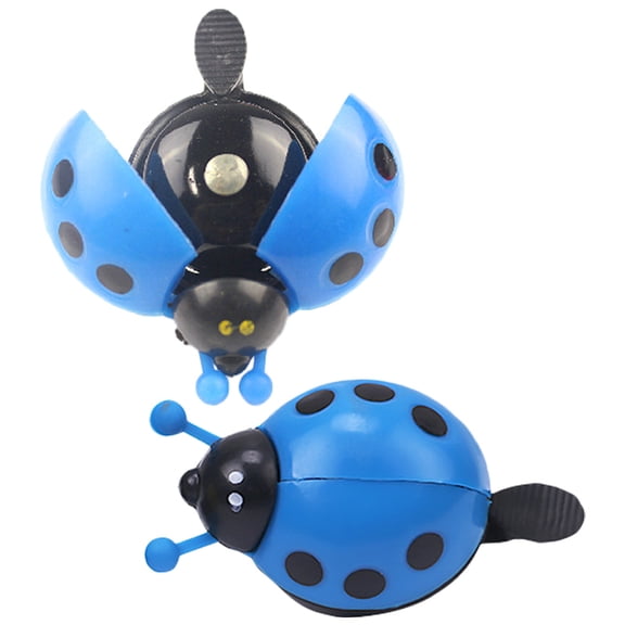 LABRIMP Adorable Bike Bell 2Set Blue Plastic Metal Clear Sound Cycling