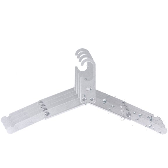 unbranded 2 Pcs Clothes Hangers Adult Clothes Hanger Travel 12X4.5cm Silver