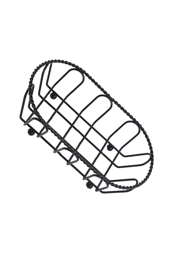 2 Pcs Food Storage Basket Household Snack Organizer Fruit Baskets Black