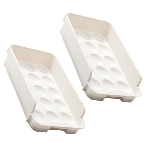 EXHUMKY Store Egg Holder Egg Storage Rack White Ceramic 2Pcs