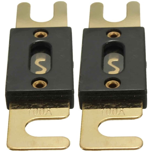 ROMANSENTIAL 2Pcs Gold Plated Inline Fuse Car Audio Video System Parts Durable and Heat Resistant