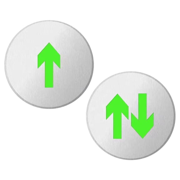 unbranded 2 Pcs Glowing Arrow Floor Sign LED Emergency Lights for Exit