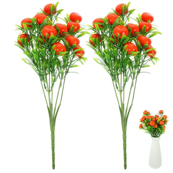 unbranded  2 Pcs Grapes Simulation Strawberry Bouquet Windowsill Fruit Decoration Bride