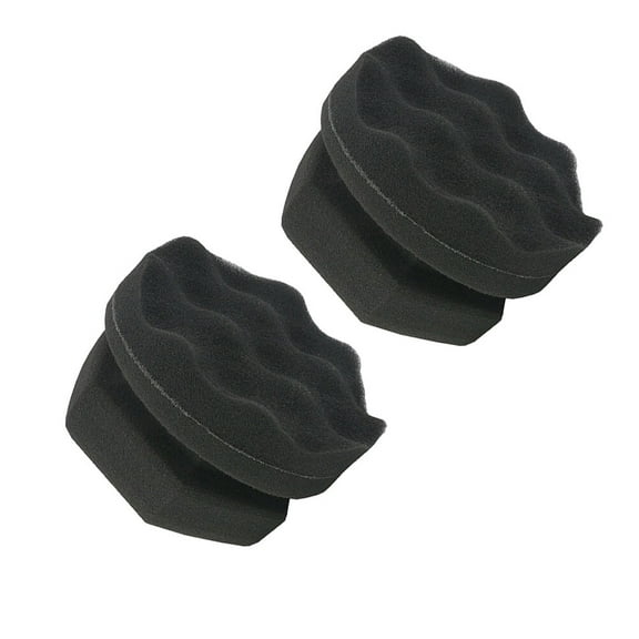 unbranded 2 Pcs Handy Wax Sponge Sponge for Car Paint Size 2 Black