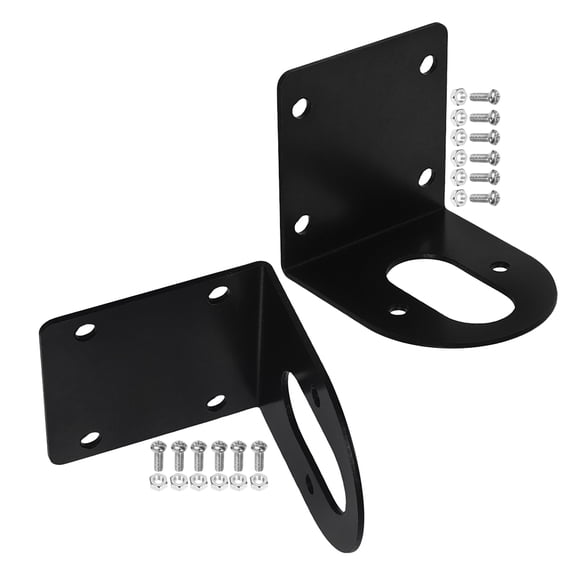 YSNOOWE 2-Pack Black Motor Mounting Brackets Compatible with DC Gear Motors for Projects and Robotics