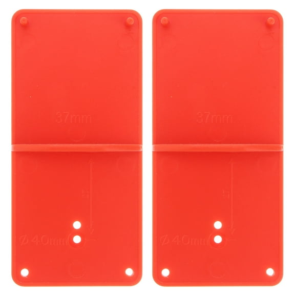 unbranded 2 Pcs Hooks Hole Locator Door Hinge Drilling 8.5X3.9X0.3CM Orange