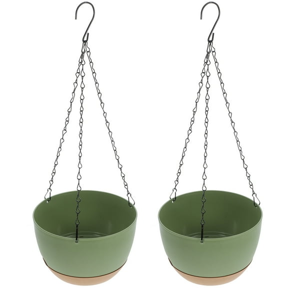 unbranded 2 Pcs Hydroponic Hanging Basket Pot Container Feeding Bowl Food Green