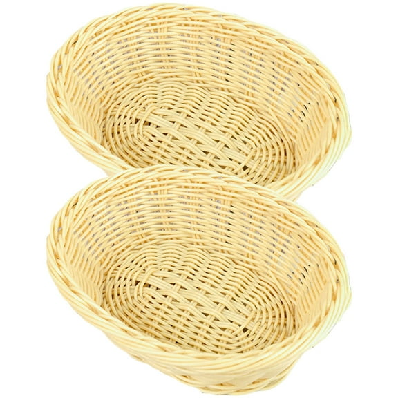WEUVEB Bread Basket PP 2Pcs 7.47X5.50X2.36in