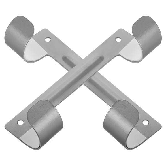 unbranded  2 Pcs Iron Hook The Wire Decor Clothes Hangers Screws Silver