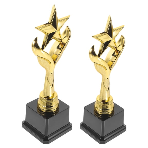 2pcs Mini Gold Trophies Plastic Award Cups for Kids Party Prizes Game Awards Classroom Rewards Birthday Favors
