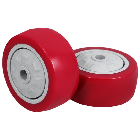 FONDOTIN Red PVC Outdoor Furniture Caster Wheels, Universal Fit Replacement for Patio Chairs and Tables