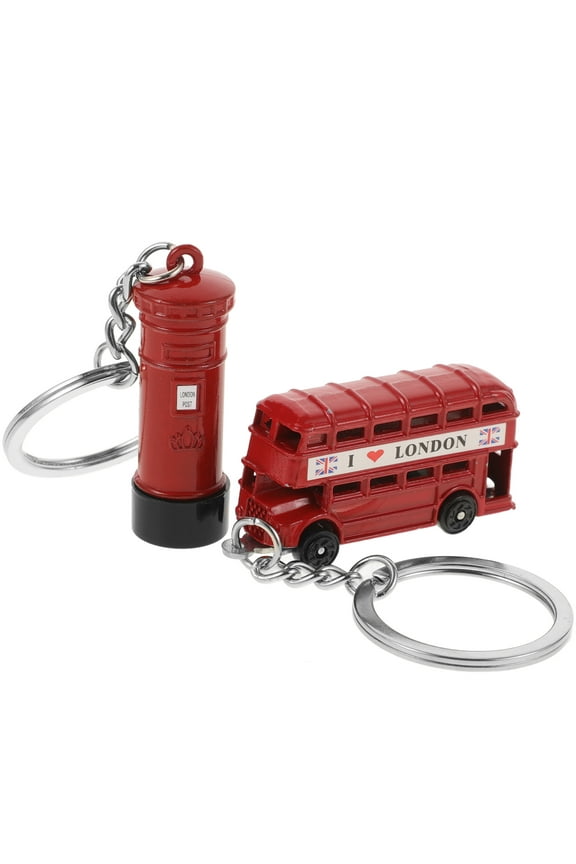 2 Pcs Large Key Ring Commemorative Keychain Travel