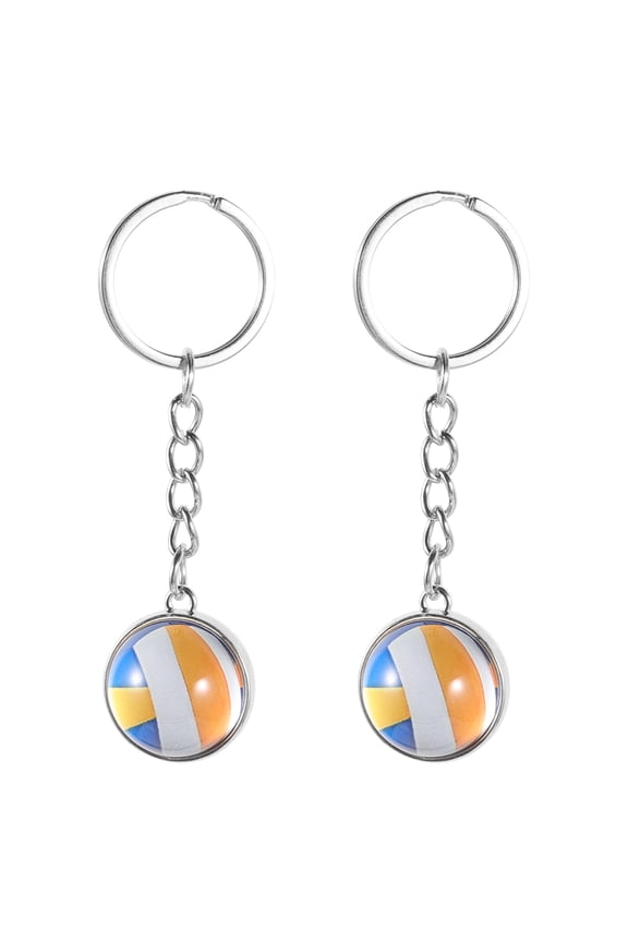 2 Pcs Large Key Ring Volleyball Keychain Volleyball Trinkets 8x2.3cm