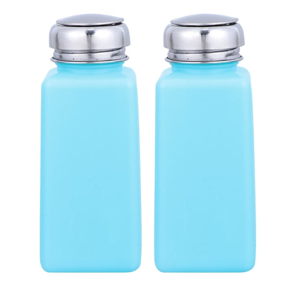 WRISTBIQUE 2-Pack Liquid Pump Dispensers, Push Down Plastic Bottle Pumps for Storage and Easy Dispensing
