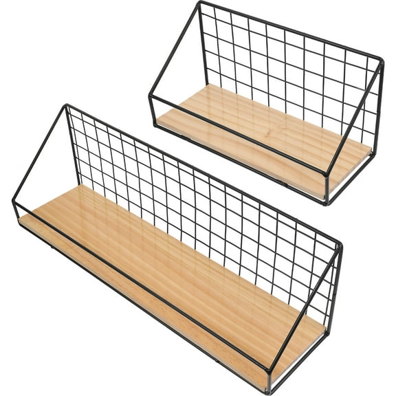 unbranded  2 Pcs Living Room Wall Holder Hanging Shelf Floating Shelves Shelving Unit