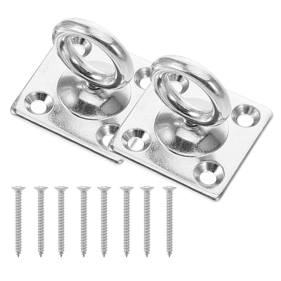 unbranded  2 Pcs Marine Application Hook Heavy Duty Pad Eye Plate Silver