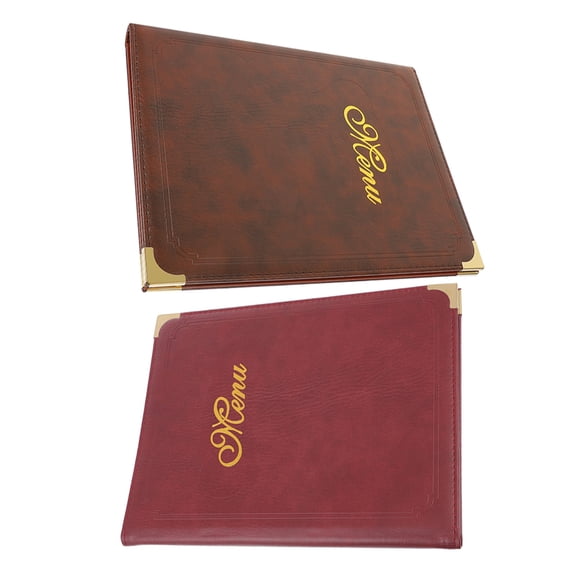 unbranded 2 Pcs Menu Display Folder Leather Order Folder 33.50X25.50X2.50CM