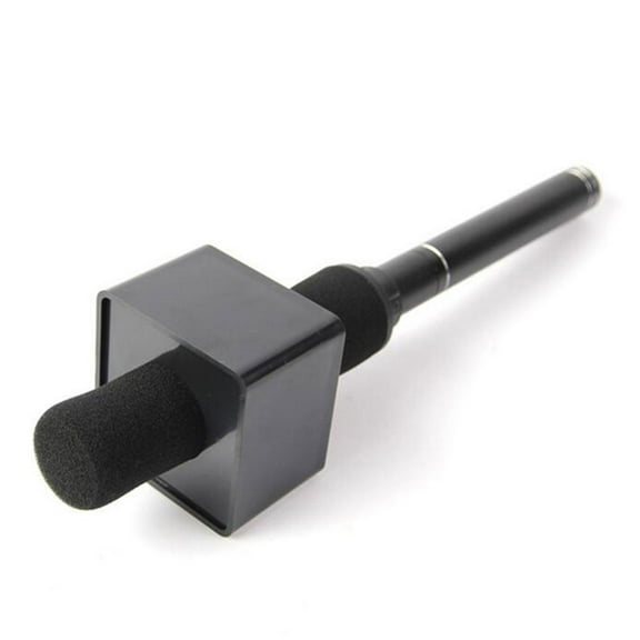 unbranded 2 Pcs Mic Logo Station Cover News Anchor Microphone Prop Microphones