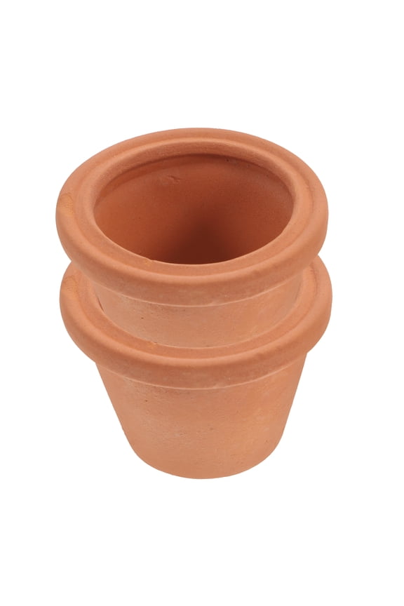 2 Pcs Mini Terracotta Basin Red Potted Succulent Pots Pocket Flower Clay Baby