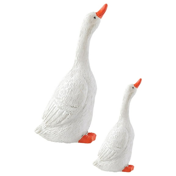 SKISUNO Duck Shape Miniature Resin Ducks 2Pcs 2.8x1.2x1.2In