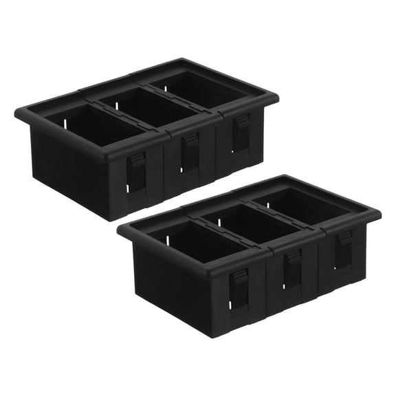 LITINKIMI Secure Fit Rocker Switch Panel Housing Holder Black 2Pcs 3.5X2.4X1.2In