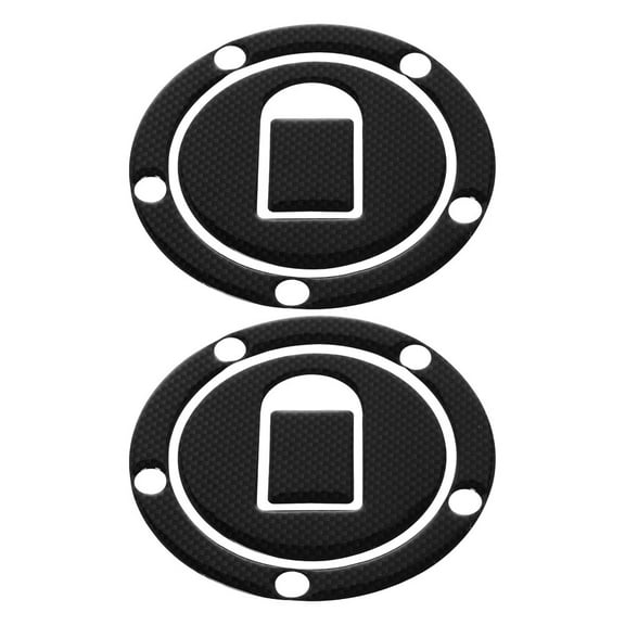 unbranded 2 Pcs Motorcycle Tank Gas Protector Oil Cover for Motocycle Black