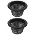 thumbnail image 1 of 2pcs Plastic Hydroponic Cups Planter Garden Mesh Net Pots with Slotted Design for Hydroponics Black, 1 of 8