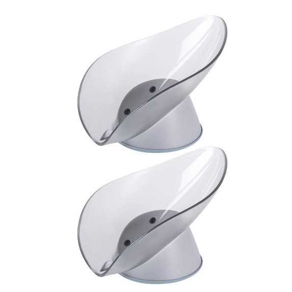 unbranded 2 Pcs Net Soap Bar Case Box Leaf Shape Heat-resistant Holder